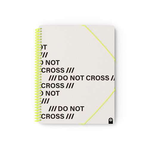 CARCHIVO Carpeta de Fundas Do Not Cross Espiral PP A4 Gris (Set de 4) CARCHIVO Carpeta de Fundas Do Not Cross Espiral PP A4 Gris (Set de 4)