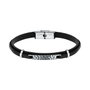Sector Pulsera para Hombre Negra de Cuero Sintético SZV116