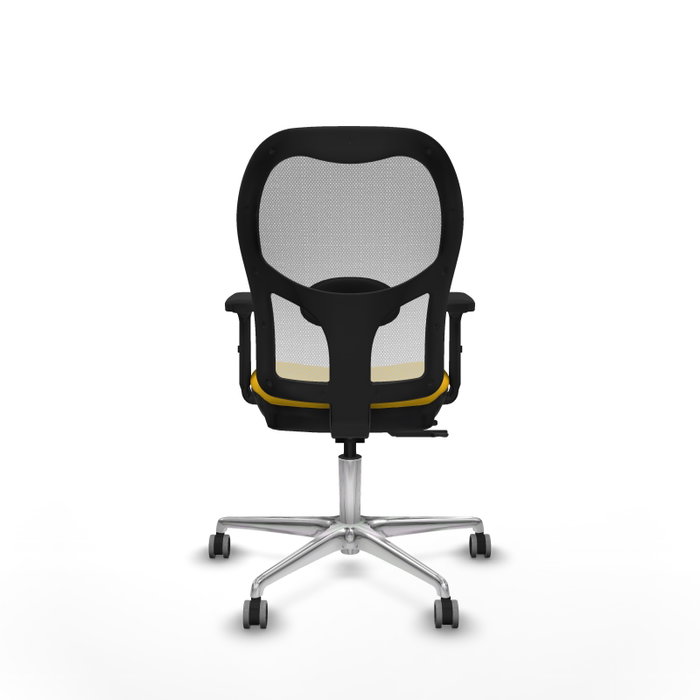 PIQUERAS Y CRESPO Silla de oficina Jorquera con mecanismo Sincro/Traslack Amarillo y Blanco PIQUERAS Y CRESPO Silla de oficina Jorquera con mecanismo Sincro/Traslack Amarillo y Blanco