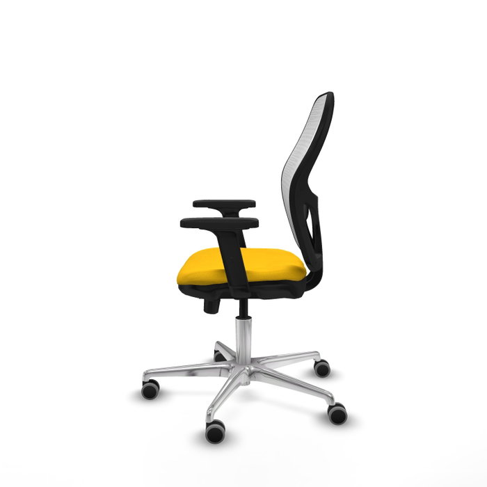 PIQUERAS Y CRESPO Silla de oficina Jorquera con mecanismo Sincro/Traslack Amarillo y Blanco PIQUERAS Y CRESPO Silla de oficina Jorquera con mecanismo Sincro/Traslack Amarillo y Blanco