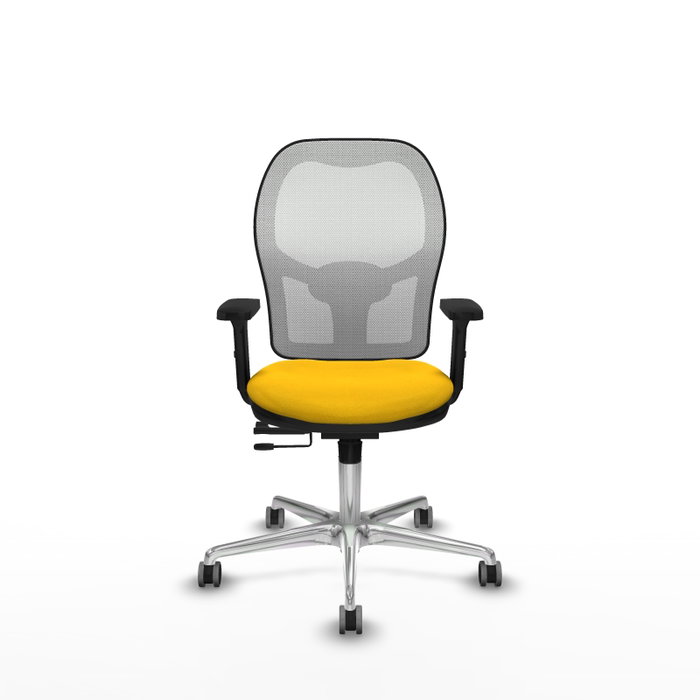 PIQUERAS Y CRESPO Silla de oficina Jorquera con mecanismo Sincro/Traslack Amarillo y Blanco PIQUERAS Y CRESPO Silla de oficina Jorquera con mecanismo Sincro/Traslack Amarillo y Blanco