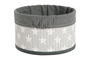 DKD Home Decor Cesta Tradicional Gris Blanco 30x17x30 cm Bambu Poliester Algodon MDF Estrellas Set 4 Piezas