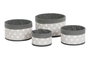 DKD Home Decor Set de 4 Cestos de Almacenaje de Bambú y Poliéster con Estrellas