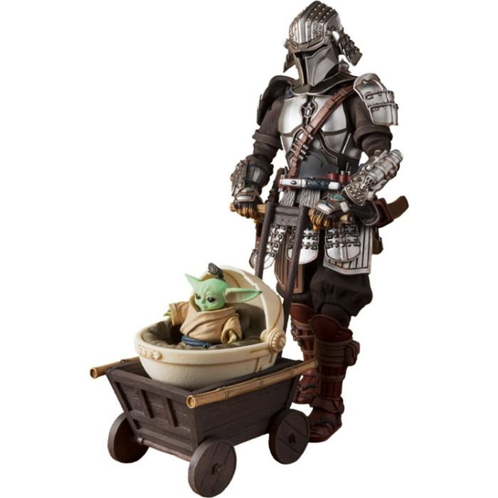 TAMASHII NATIONS Figura Ronin Mandalorian Beskar Armor & Grogu Star Wars