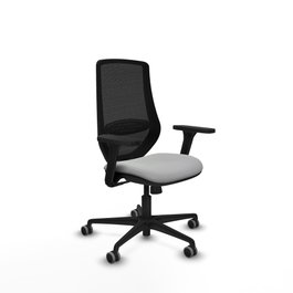 PIQUERAS Y CRESPO Silla de oficina Mardos con mecanismo Sincro, Gris claro y Negro