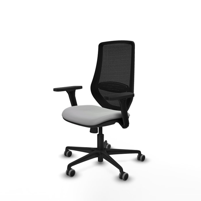PIQUERAS Y CRESPO Silla de oficina Mardos con mecanismo Sincro, Gris claro y Negro