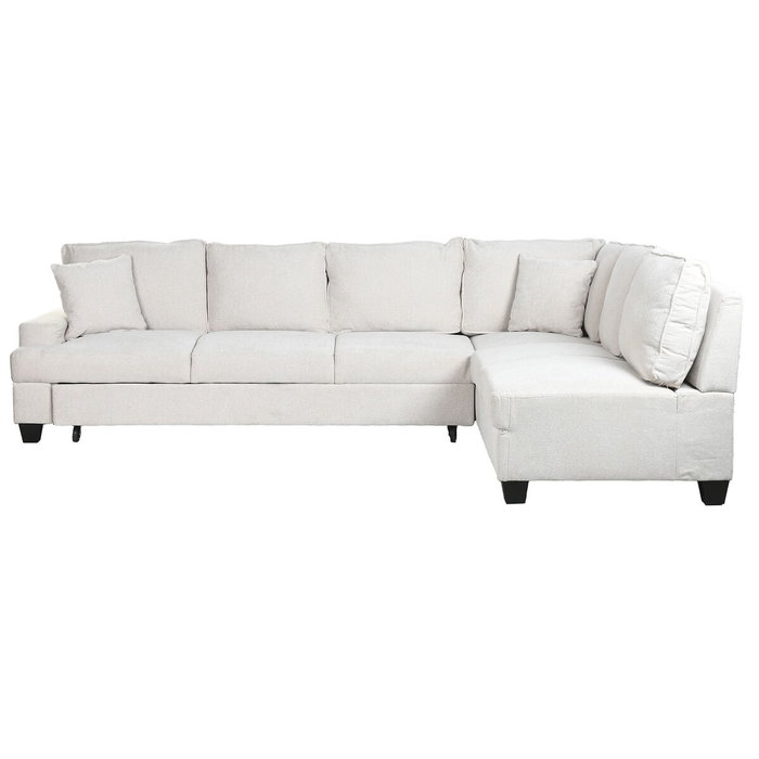 DKD Home Decor Sofá Cama de Poliéster Beige 285x260x90