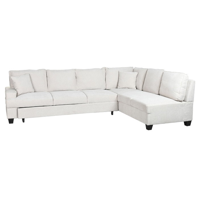 DKD Home Decor Sofá Cama de Poliéster Beige 285x260x90