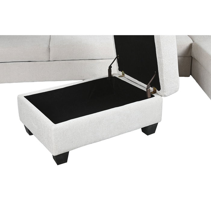 DKD Home Decor Sofá Cama de Poliéster Beige 285x260x90
