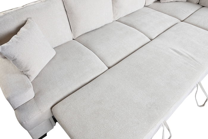 DKD Home Decor Sofá Cama Moderno Beige 285 x 260 x 90 cm