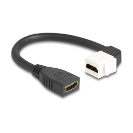 DeLOCK 90321 Adaptador HDMI hembra a hembra 8K 60 Hz 20 cm angular