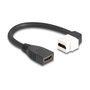 DeLOCK 90321 Cable HDMI Hembra a Hembra 90° 8K 60 Hz 20 cm
