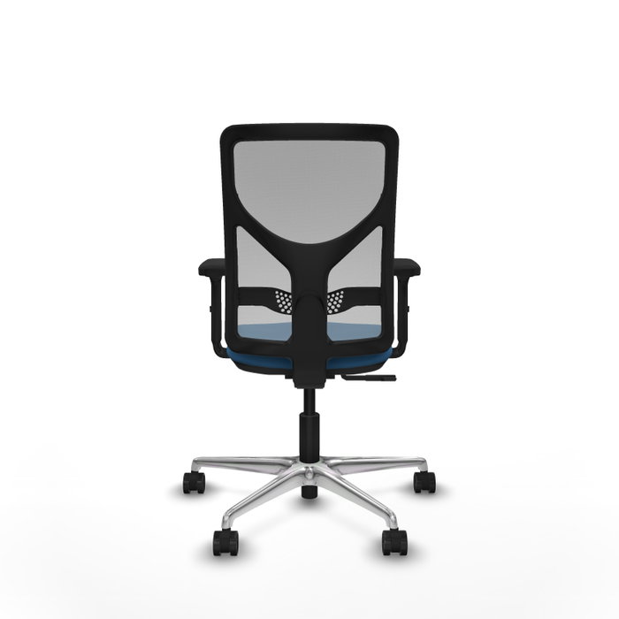 PIQUERAS Y CRESPO Silla de oficina Motilla con mecanismo Sincro, Azul claro y Gris