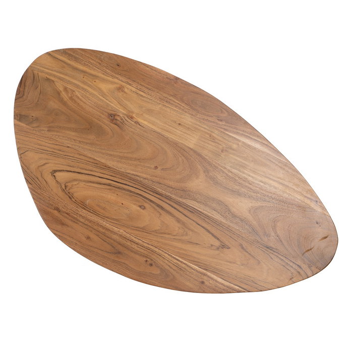 S/2 Mesa Centro Natural Madera-Metal 110 X 63 X 40 cm