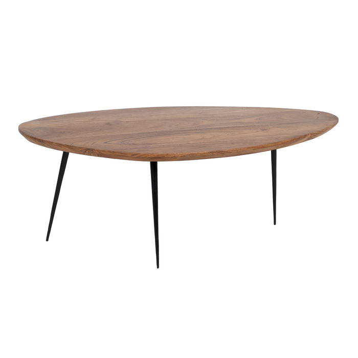 S/2 Mesa Centro Natural Madera-Metal 110 X 63 X 40 cm