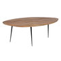 S/2 Mesa Centro Natural Madera-Metal 110 X 63 X 40 cm