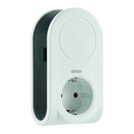 Simon Adaptador con 3 conectores USB, 1 USB-A y 1 toma Schuko blanco