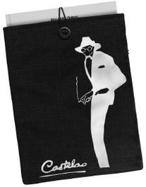 CAMPO DAS REDES Funda acolchada para libros Silueta Castelao 21x28cm negro