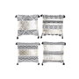 DKD Home Decor Set de 4 Cojines Surtidos Negro y Dorado 45x45x10 cm