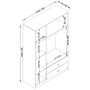 Hanah Home Armario 1600-037 Gris 120x181x45 cm
