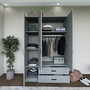 Hanah Home Armario 1600-037 Gris 120x181x45 cm