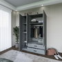 Hanah Home Armario 1600-037 Gris 120x181x45 cm