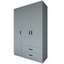 Hanah Home Armario 1600-037 Gris 120x181x45 cm