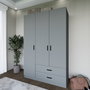 Hanah Home Armario 1600-037 Gris 120x181x45 cm