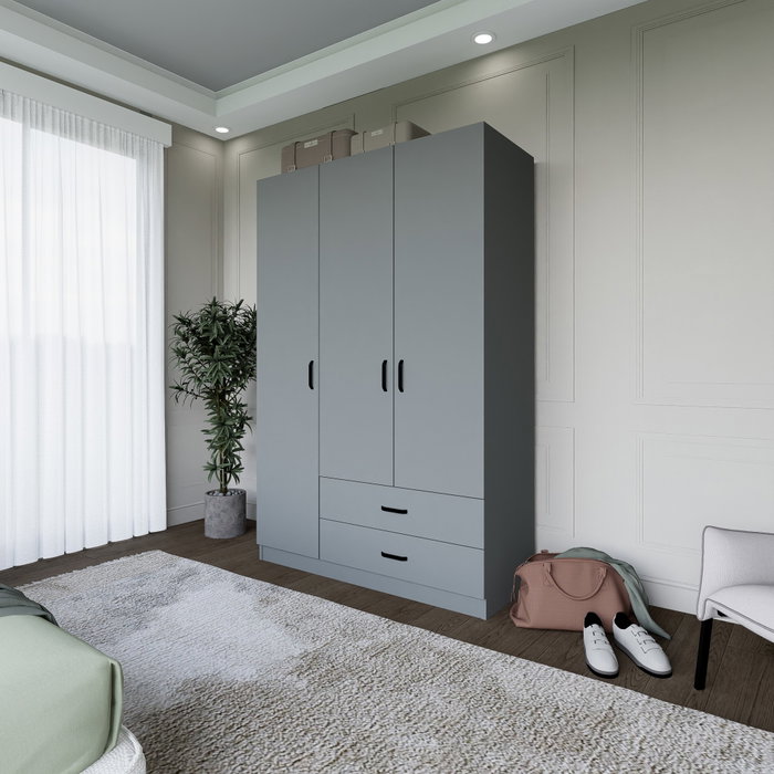 Hanah Home Armario 1600-037 Gris 120x181x45 cm
