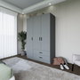 Hanah Home Armario 1600-037 Gris 120x181x45 cm