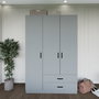 Hanah Home Armario 1600-037 Gris 120x181x45 cm