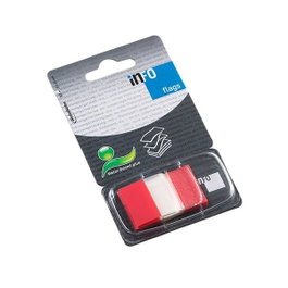 Varios Info flags Banderitas adhesivas con dispensador Rojo