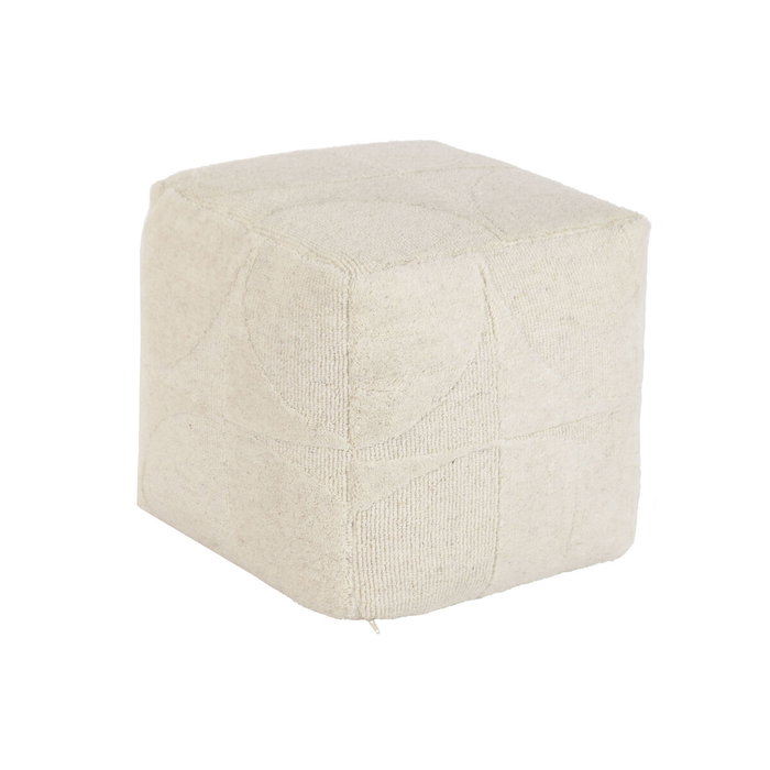 DKD Home Decor Reposapiés de Lana y Madera Crudo DKD Home Decor Reposapiés de Lana y Madera Crudo