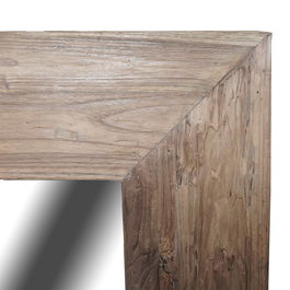 DKD Home Decor Indo 2c25 Espejo Moderno en Teca Reciclada Color Natural 3 x 80 x 60 cm