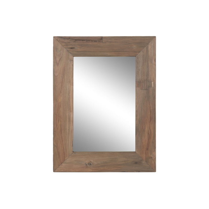 DKD Home Decor Espejo de Teca Reciclada Natural 60x3x80