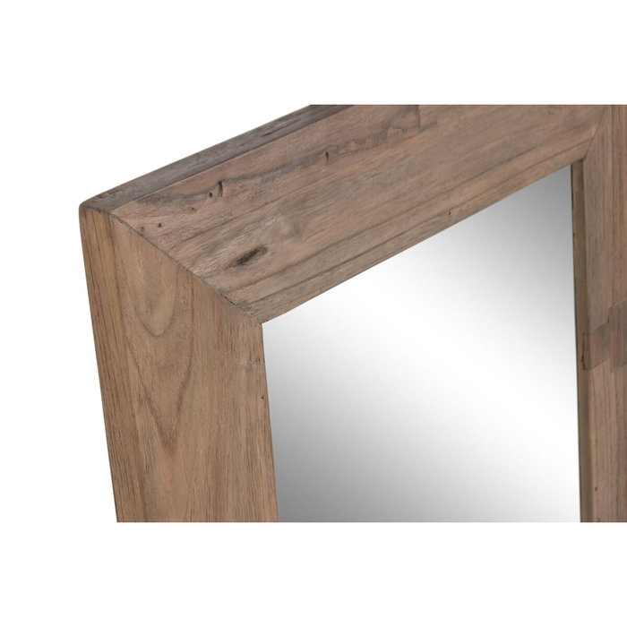 DKD Home Decor Espejo de Teca Reciclada Natural 60x3x80