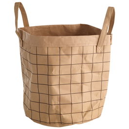 Day Cesta Diámetro 30 cm Altura 30 cm Multiusos Papel Cuadros con Asas