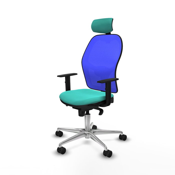 PIQUERAS Y CRESPO Silla de oficina Jorquera Turquesa y Azul