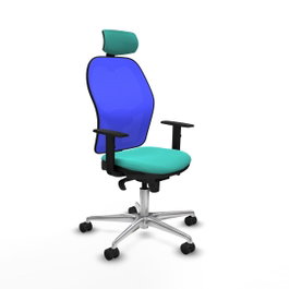 PIQUERAS Y CRESPO Silla de oficina Jorquera Turquesa y Azul