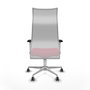 PIQUERAS Y CRESPO Sillón Albacete Rojo y Blanco con Mecanismo Sincro y Base de Aluminio