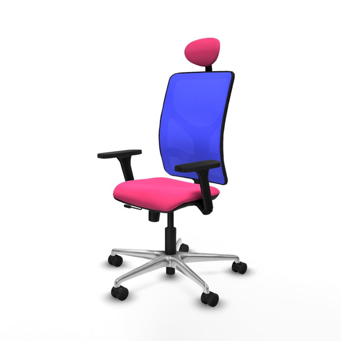 PIQUERAS Y CRESPO Silla de oficina Motilla Rosa y Azul con Mecanismo Sincro/Traslack PIQUERAS Y CRESPO Silla de oficina Motilla Rosa y Azul con Mecanismo Sincro/Traslack