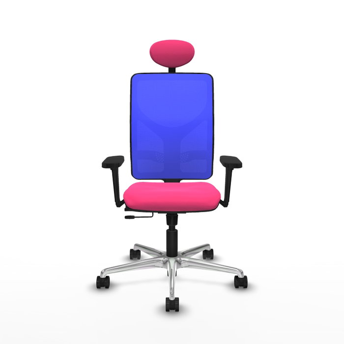 PIQUERAS Y CRESPO Silla de oficina Motilla Rosa y Azul con Mecanismo Sincro/Traslack PIQUERAS Y CRESPO Silla de oficina Motilla Rosa y Azul con Mecanismo Sincro/Traslack