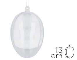 Innspiro Pack de 6 huevos de plástico transparente de 13 cm para colgar