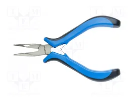 HÖGERT TECHNIK Alicates de precisión semiredondos acodados 130 mm