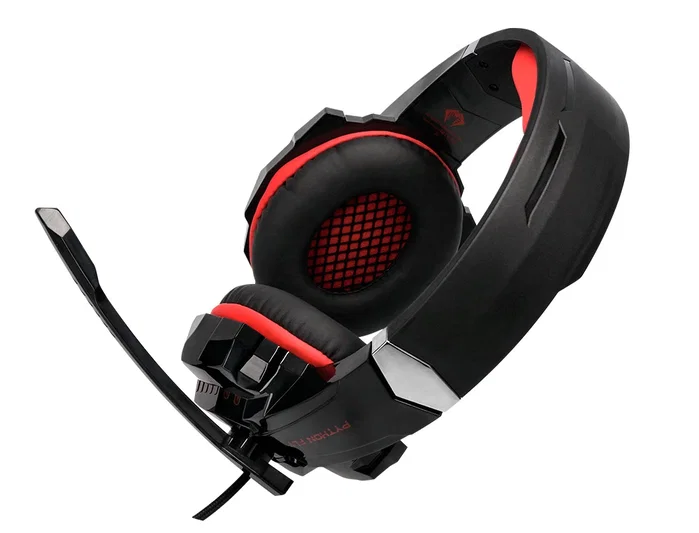 Q-connect Auricular Gaming con Micrófono Ajustable e Iluminación LED Negro