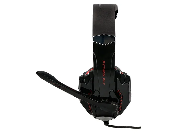 Q-connect Auricular Gaming con Micrófono Ajustable e Iluminación LED Negro