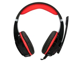 Q-connect Auricular Gaming con Micrófono Ajustable e Iluminación LED Negro