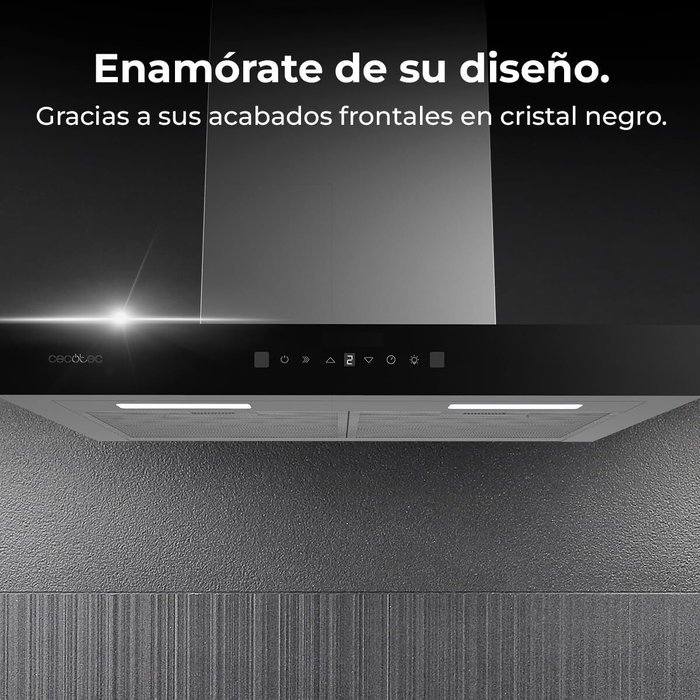 Cecotec Campana Convencional 60 cm Bolero Flux TT 605500 Glass negra A++ cristal