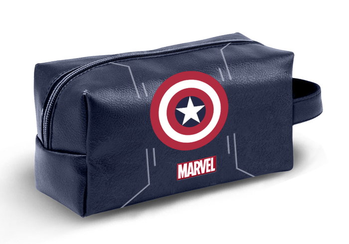 Karactermania Marvel Capitán América Starshield Neceser de Viaje Brick PLUS, Azul Oscuro Karactermania Marvel Capitán América Starshield Neceser de Viaje Brick PLUS, Azul Oscuro