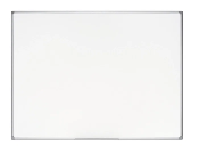 Bi-office Earth-It Pizarra Blanca Magnética de Acero Vitrificado, Marco de Aluminio, Bandeja para Rotuladores, 120 x 90 cm